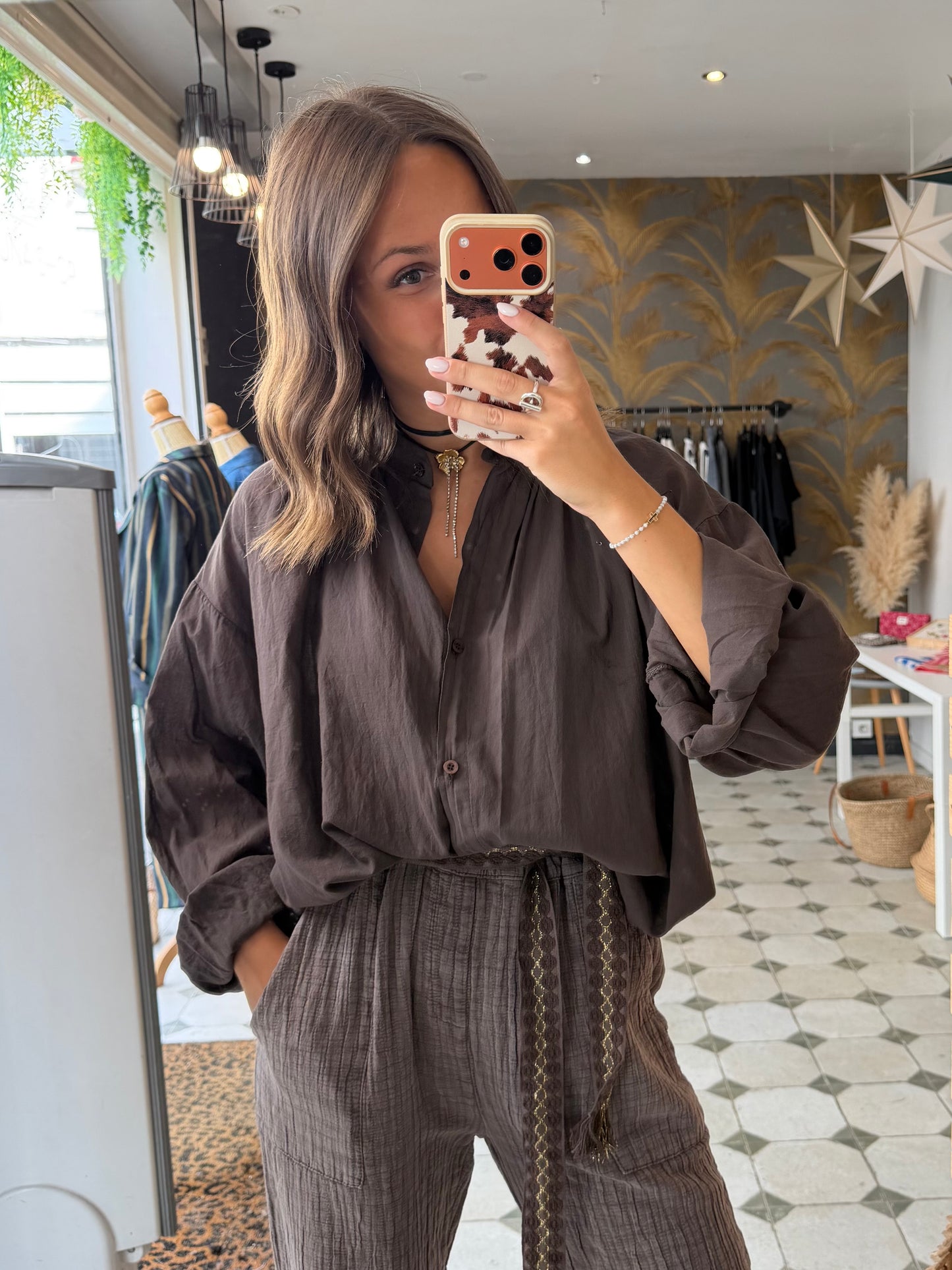 Chemise Clémentine chocolat - Johanna Paris