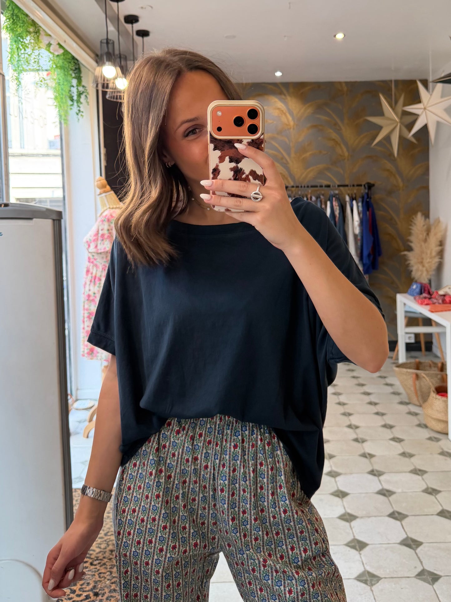 T-Shirt bleu marine - Johanna Paris