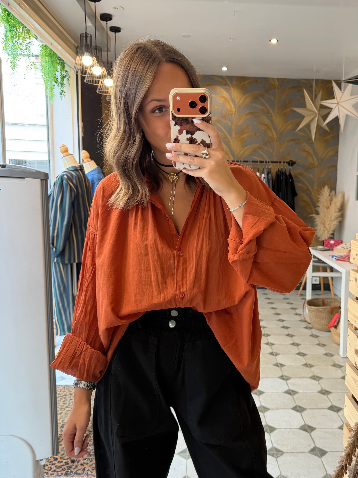 Chemise Clémentine terracotta - Johanna Paris