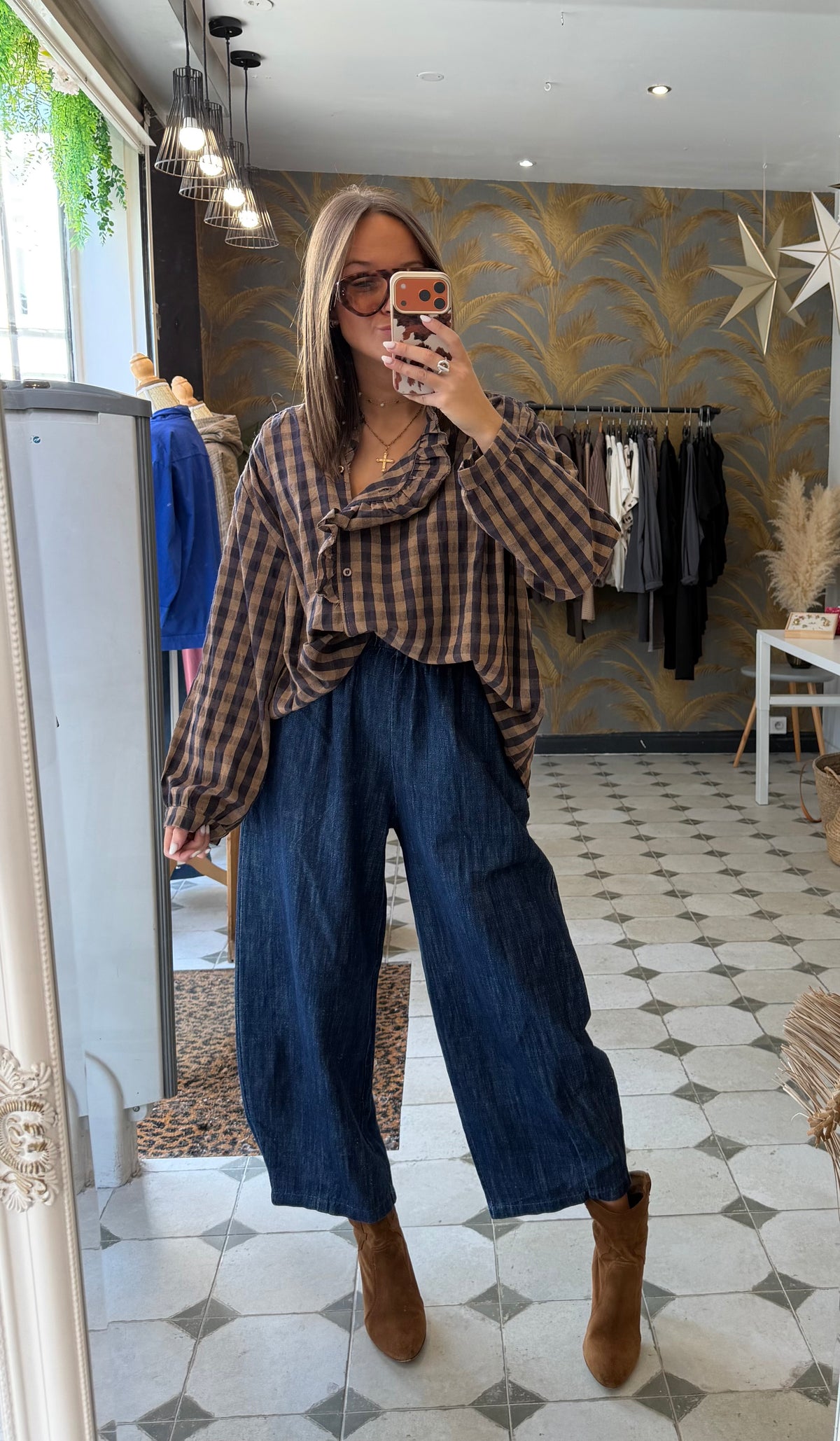 Pantalon style magique forme ballon en jean  - Johanna Paris