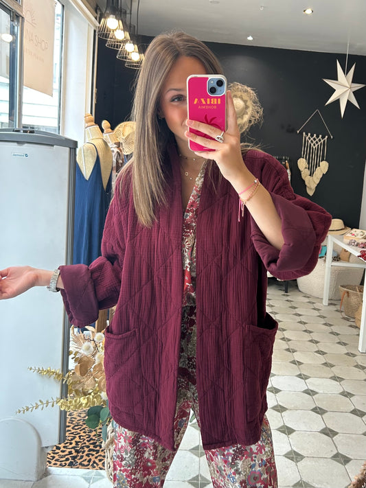 Veste Chloé bordeaux - Johanna Paris