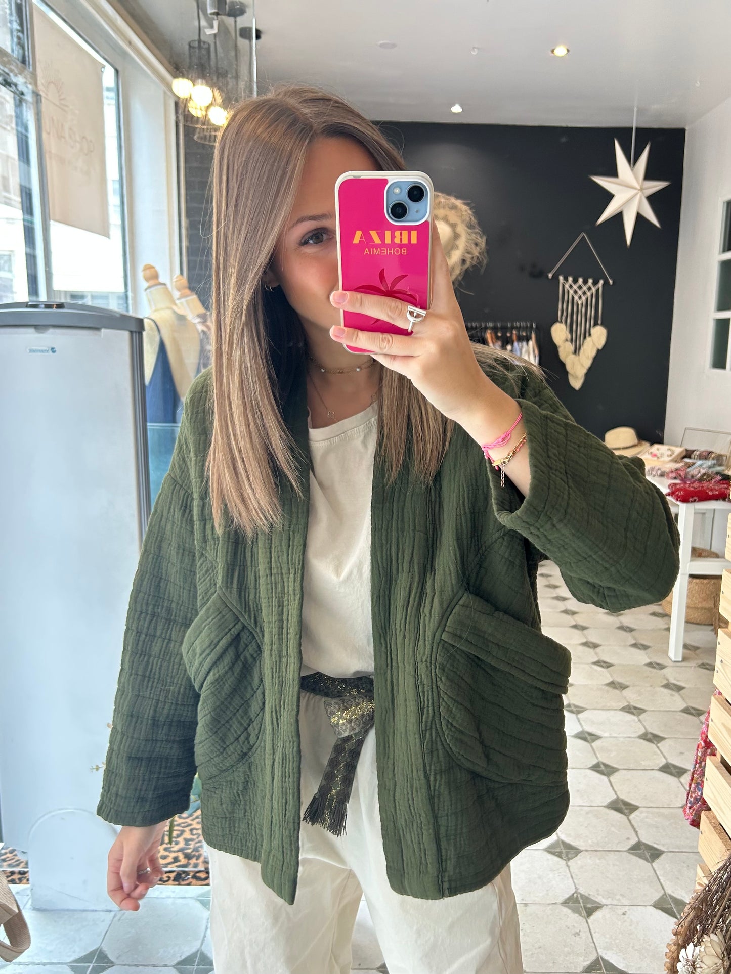 Veste matelassée kaki - Johanna Paris