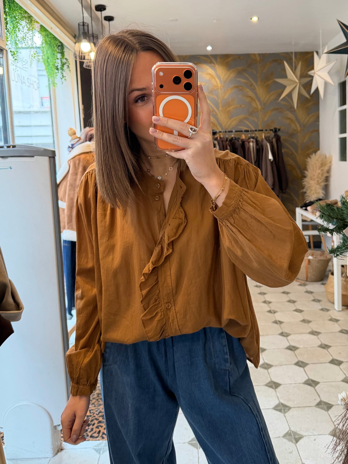 Chemise Soline camel - Johanna Paris