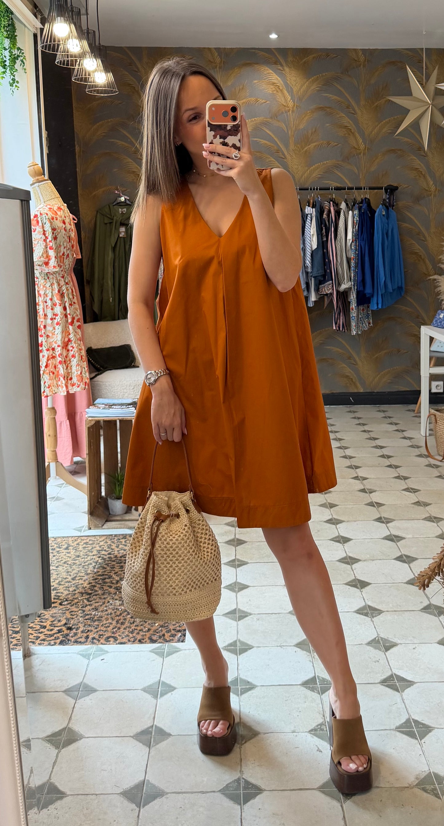 Robe Céleste terracotta - Johanna Paris