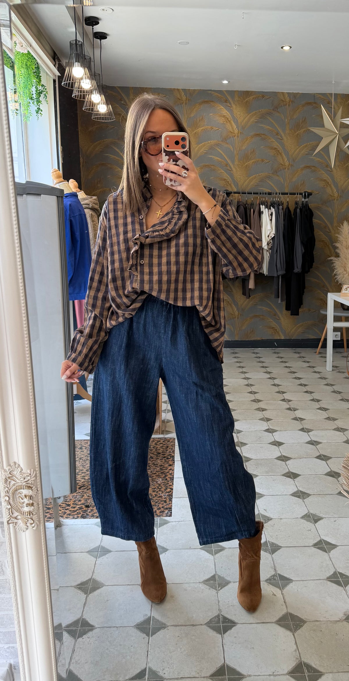 Pantalon style magique forme ballon en jean  - Johanna Paris
