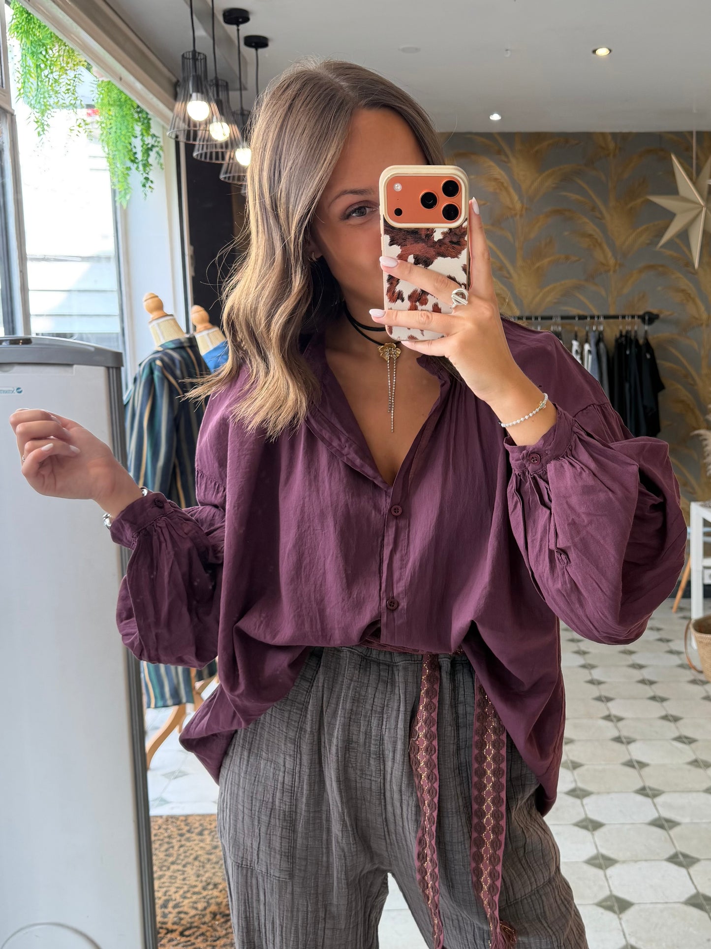 Chemise Clémentine prune - Johanna Paris