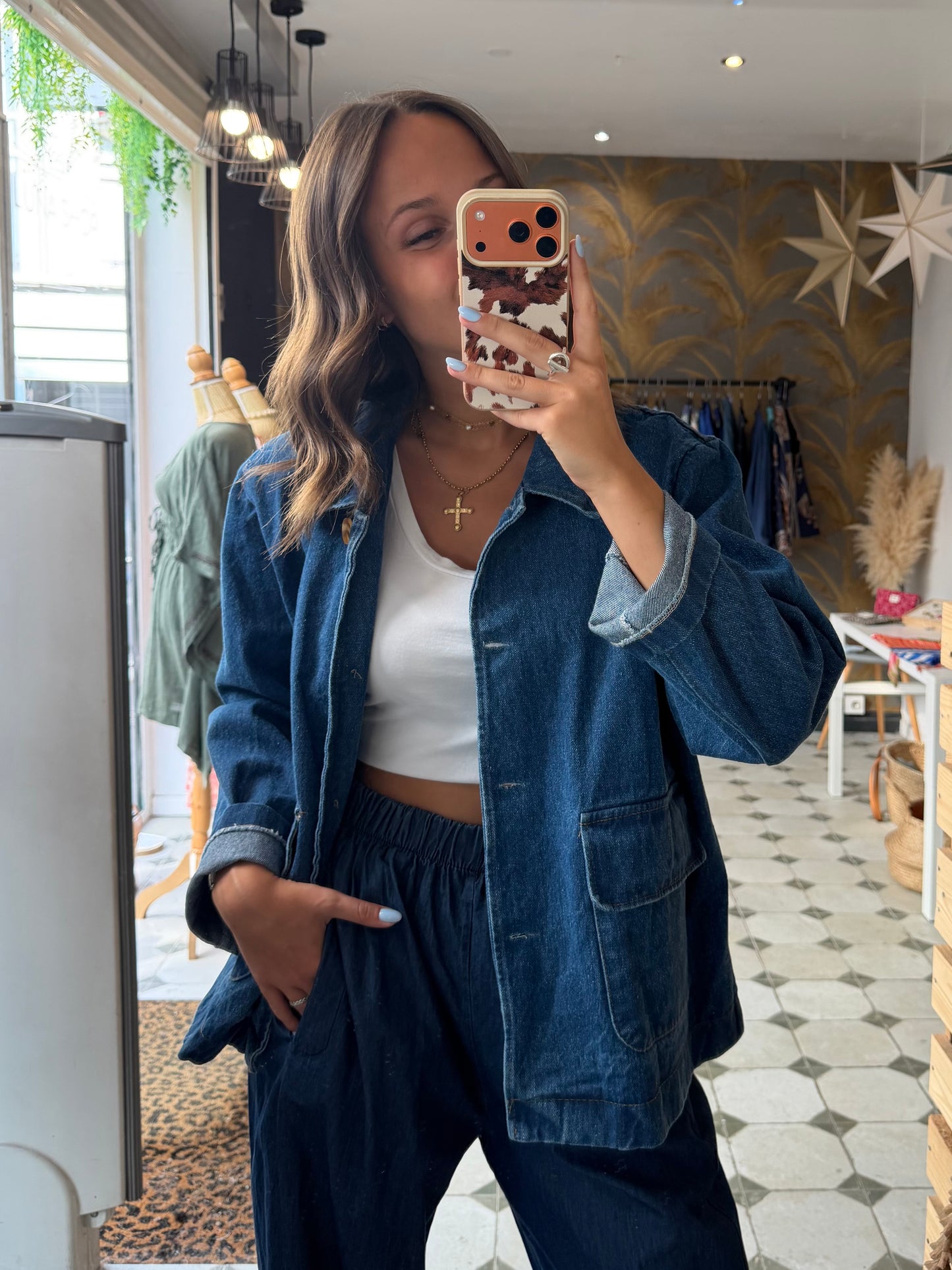 Veste en jean avec des poches - Johanna Paris