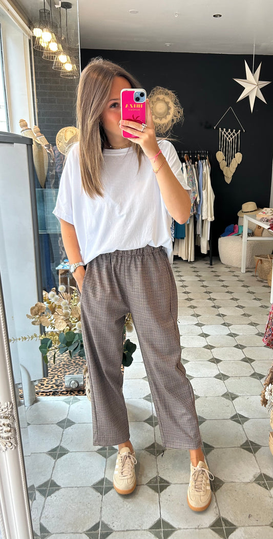 Pantalon Magique motif pied-de-poule - Johanna Paris