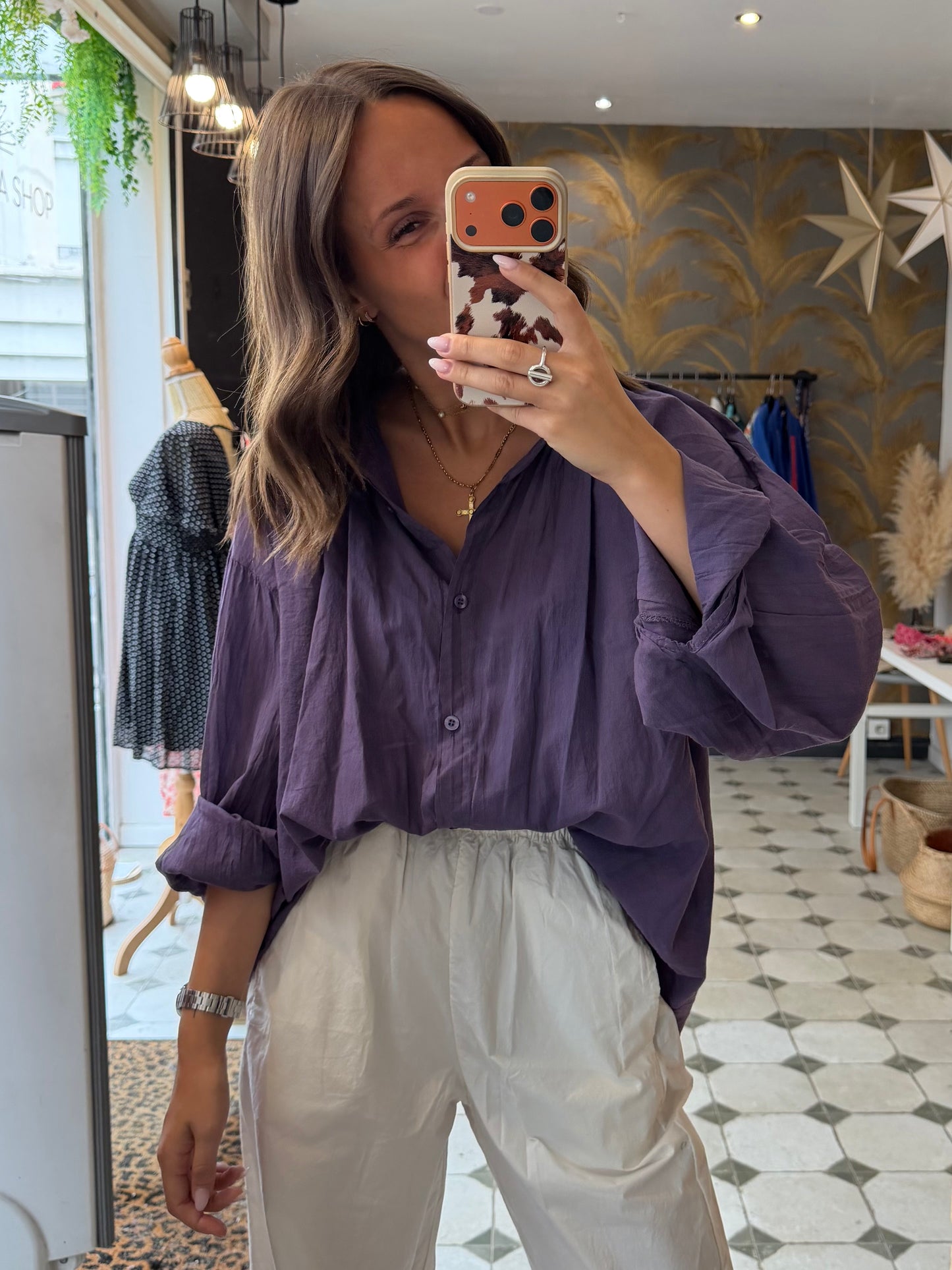 Chemise Clémentine violet - Johanna Paris