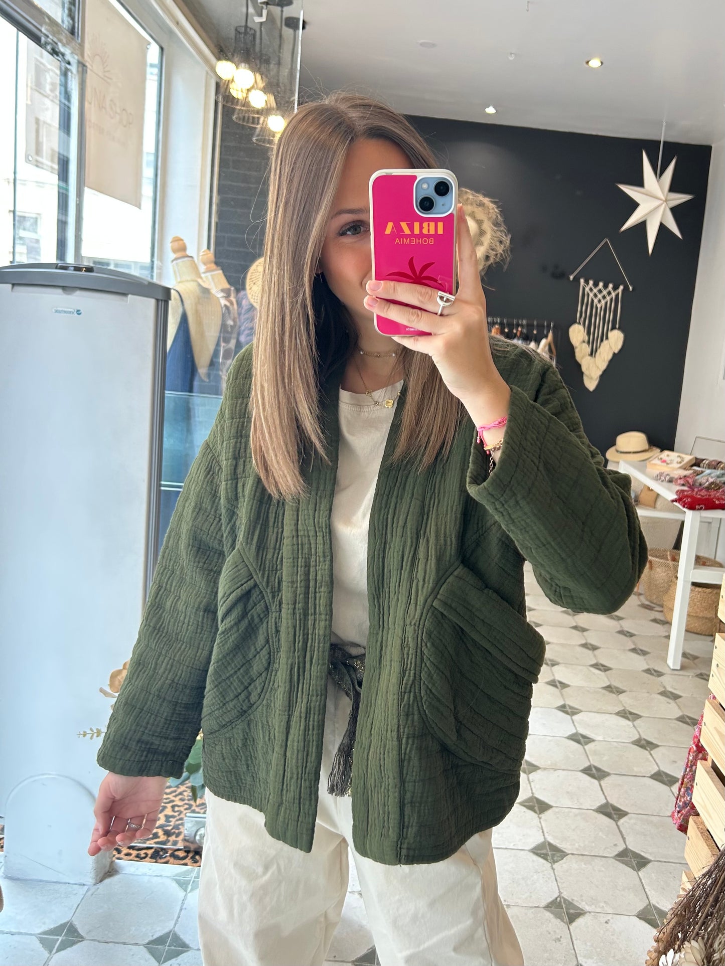 Veste matelassée kaki - Johanna Paris