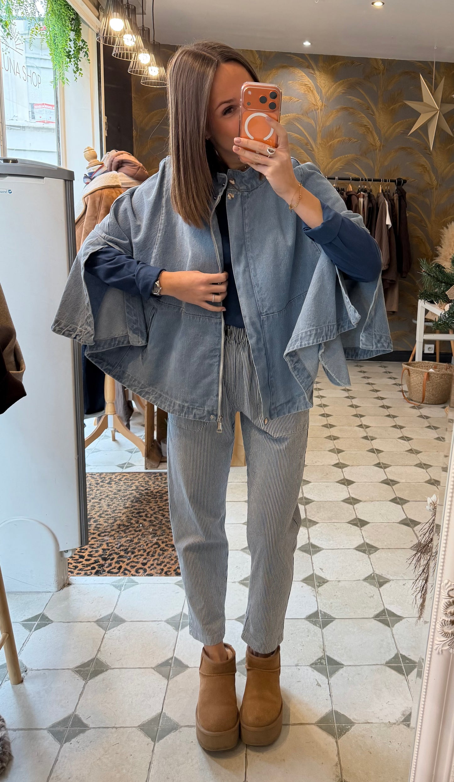Pantalon rayé en toile - Johanna Paris
