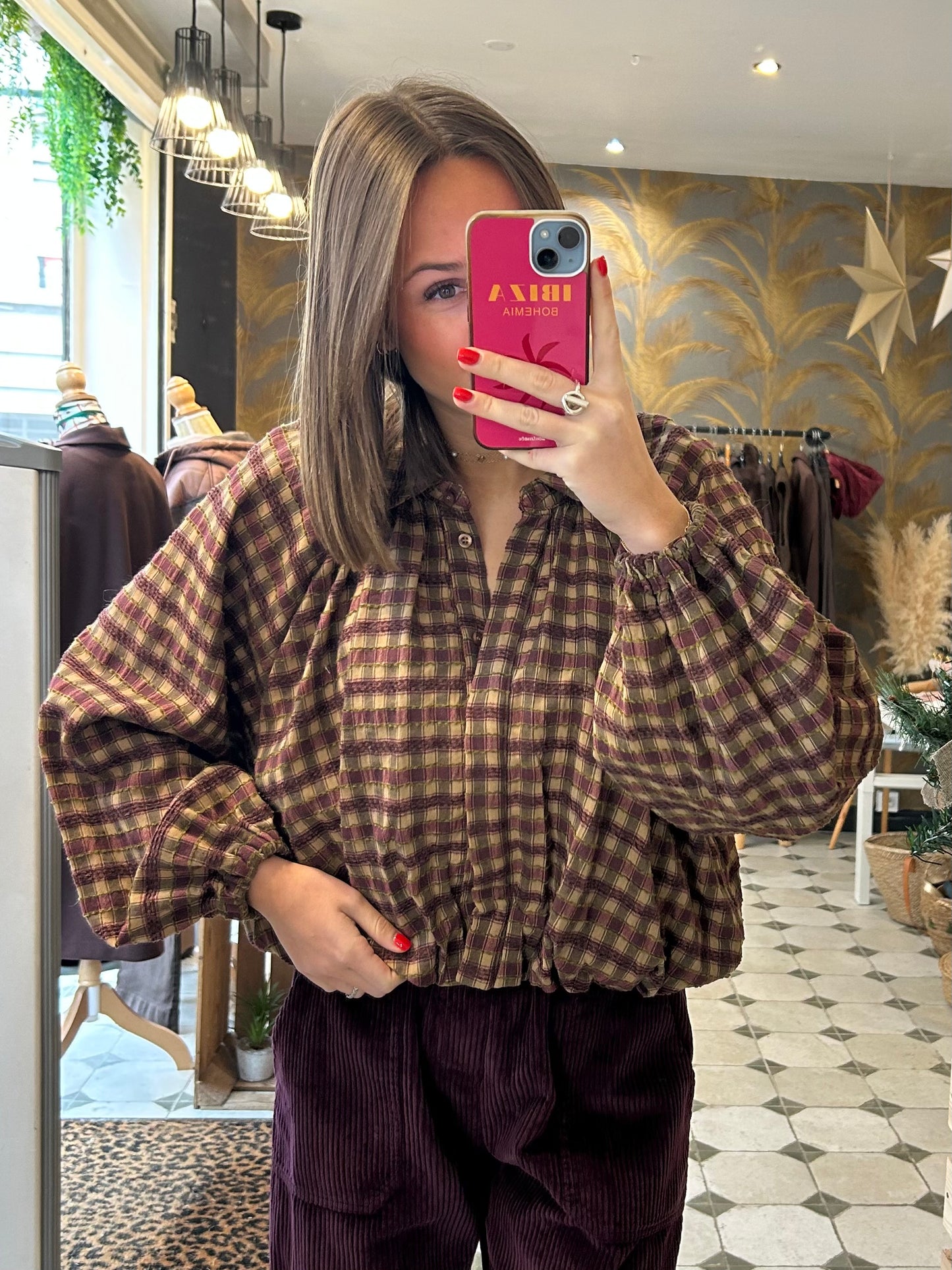 Chemise boule Lou prune - Johanna Paris