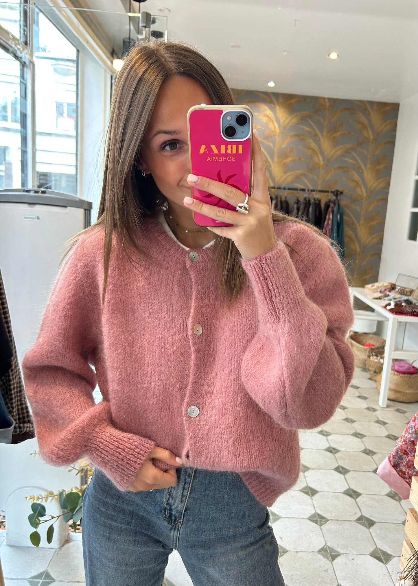 Gilet en laine rose - Johanna Paris