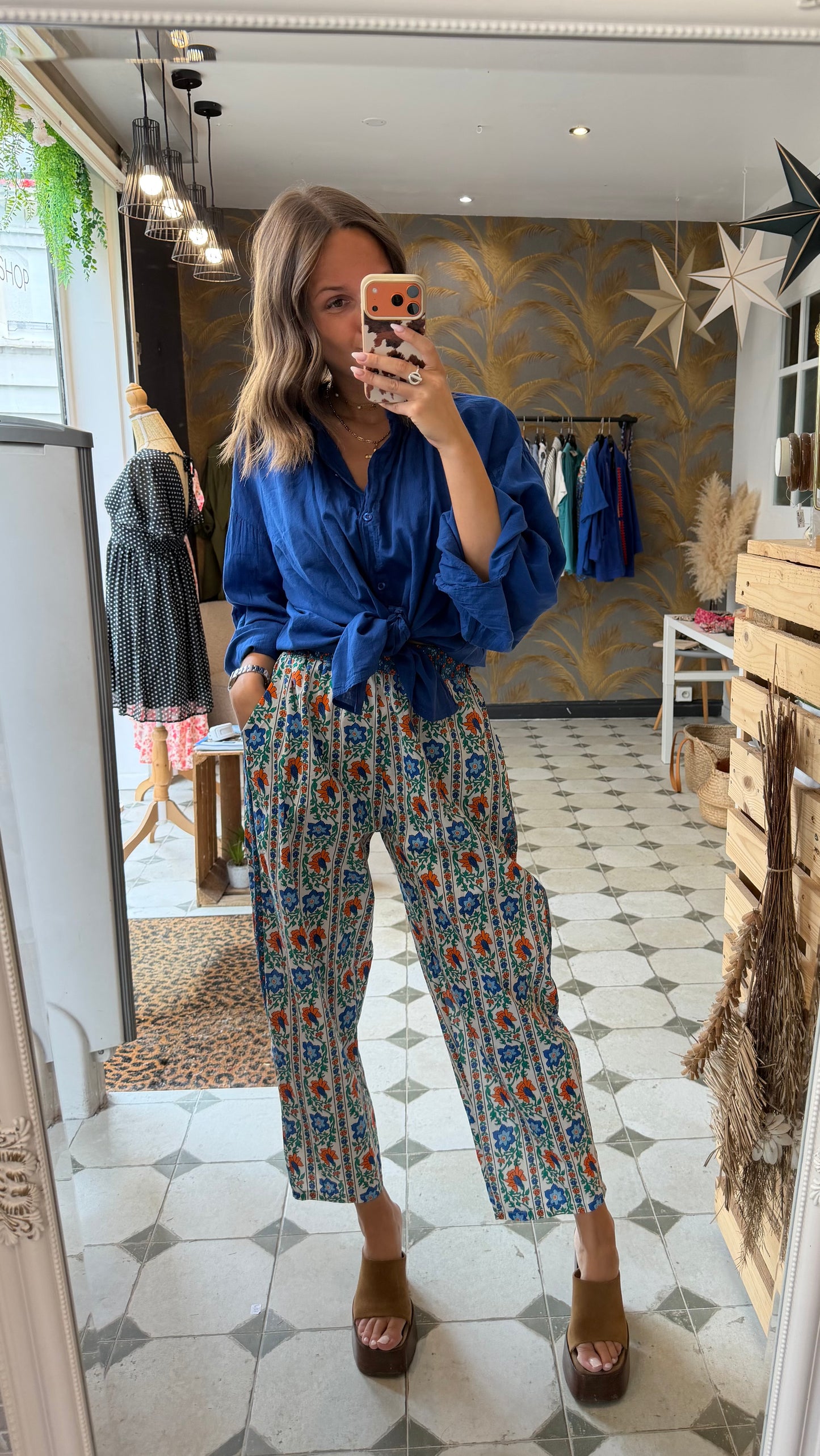 Chemise Clémentine bleu électrique - Johanna Paris