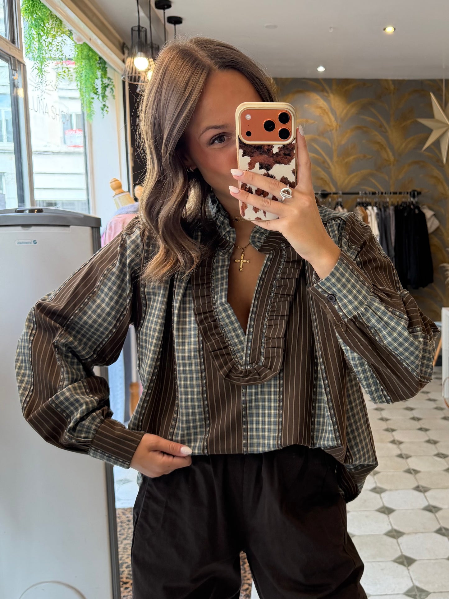 Blouse Sybille marron - Johanna Paris