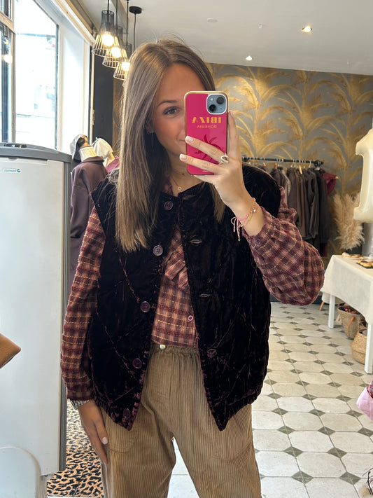 Gilet Alfie prune - Johanna Paris
