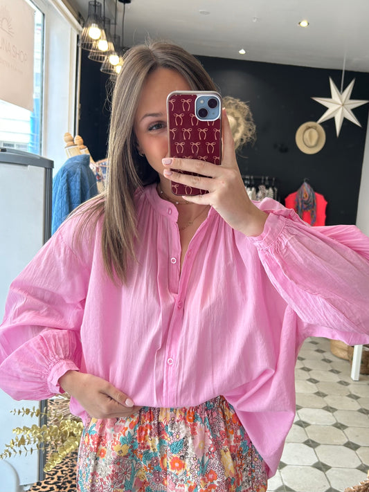 Chemise Clémentine rose - Johanna Paris