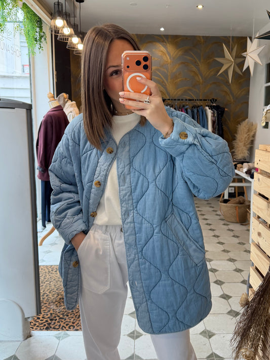 Veste matelassée en jean Anaïs - Johanna Paris