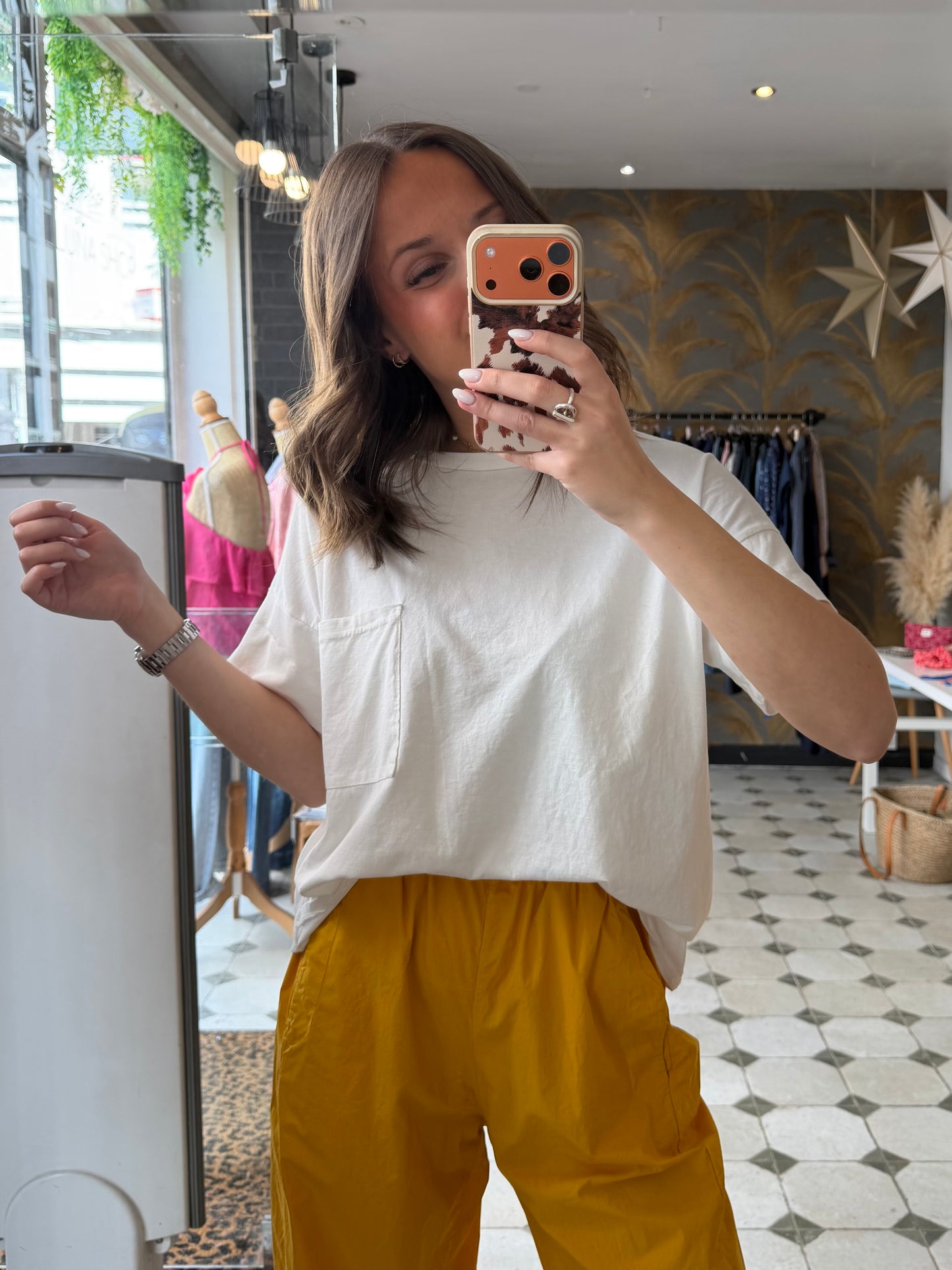 T-Shirt avec poche blanc - Johanna Paris