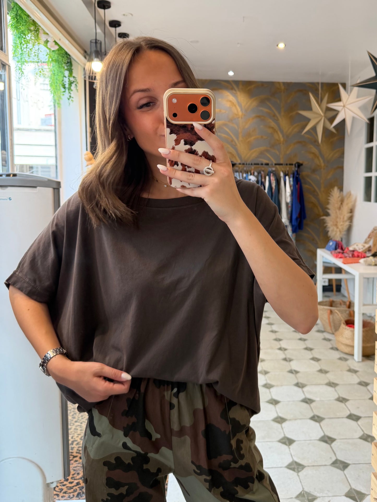 T-Shirt chocolat - Johanna Paris