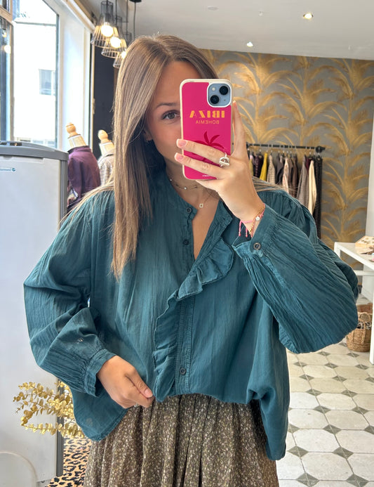Chemise Soline bleu canard - Johanna Paris
