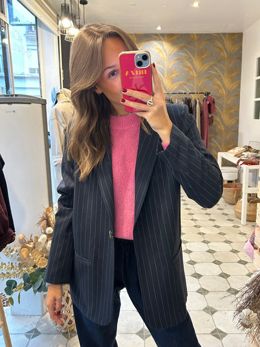 Blazer Scarlett bleu marine à rayures
