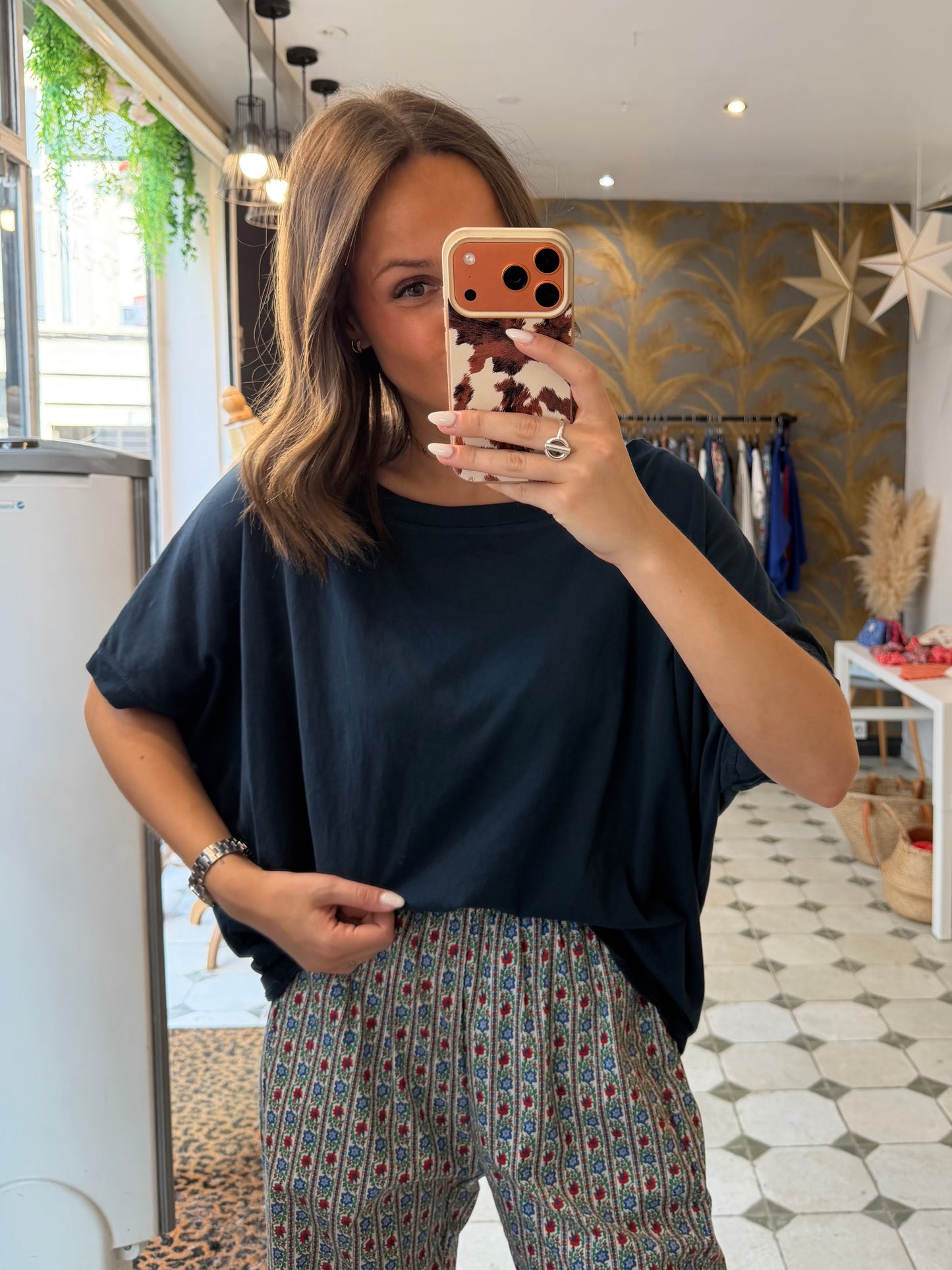 T-Shirt bleu marine - Johanna Paris