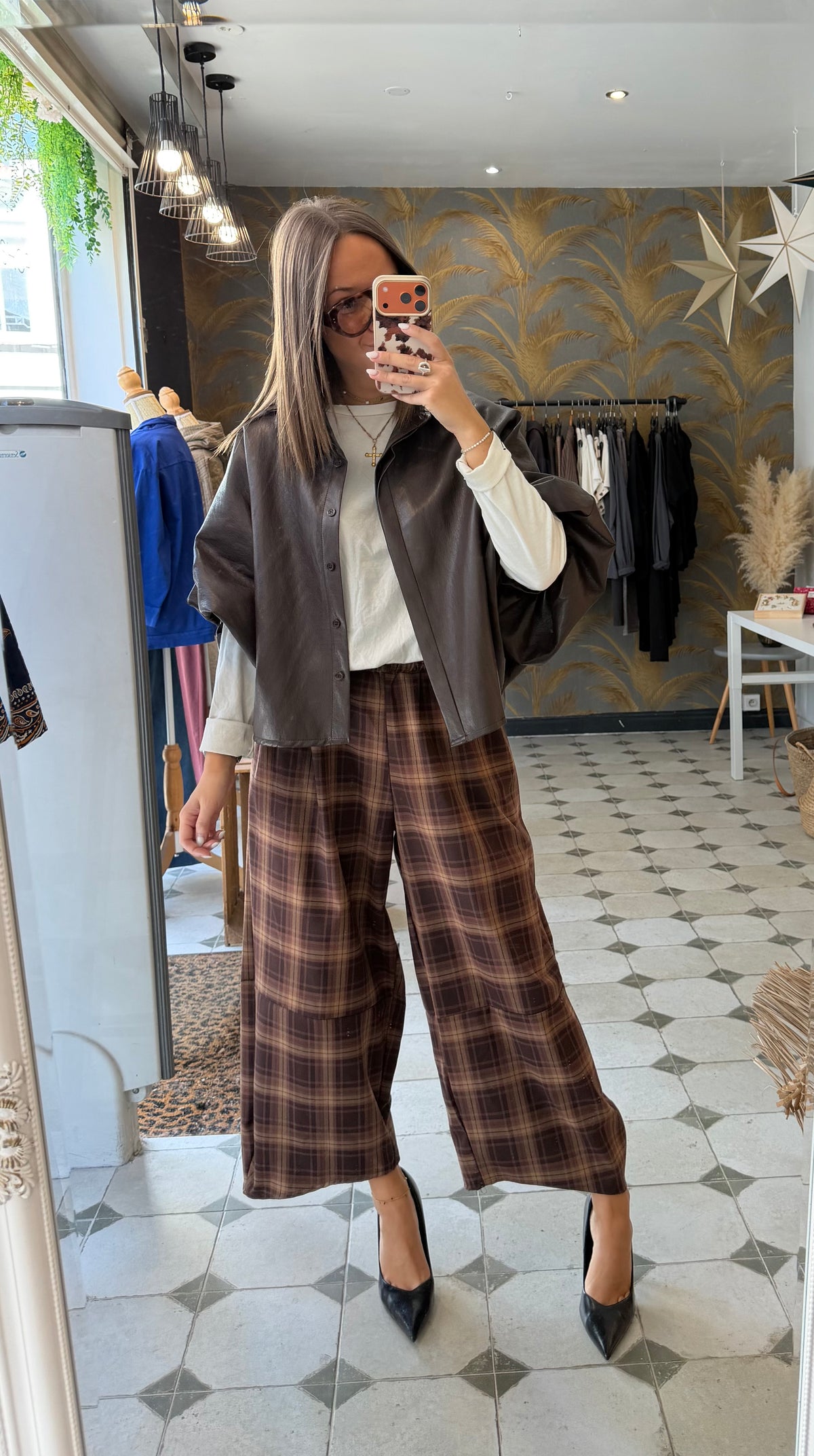 Pantalon forme ballon à carreaux - Johanna Paris