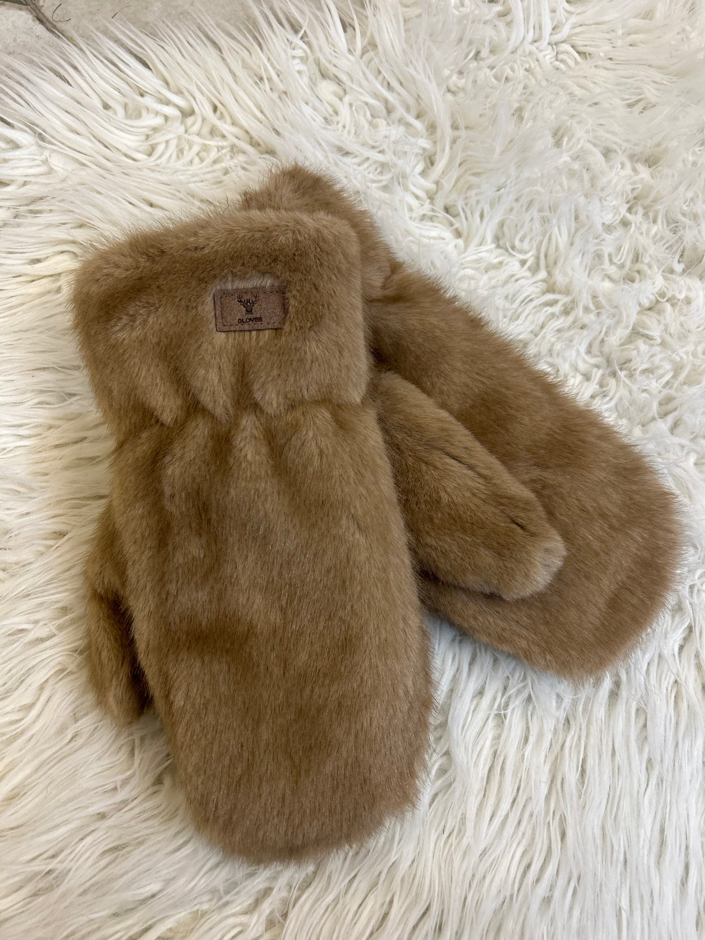 Moufles en fourrure - camel