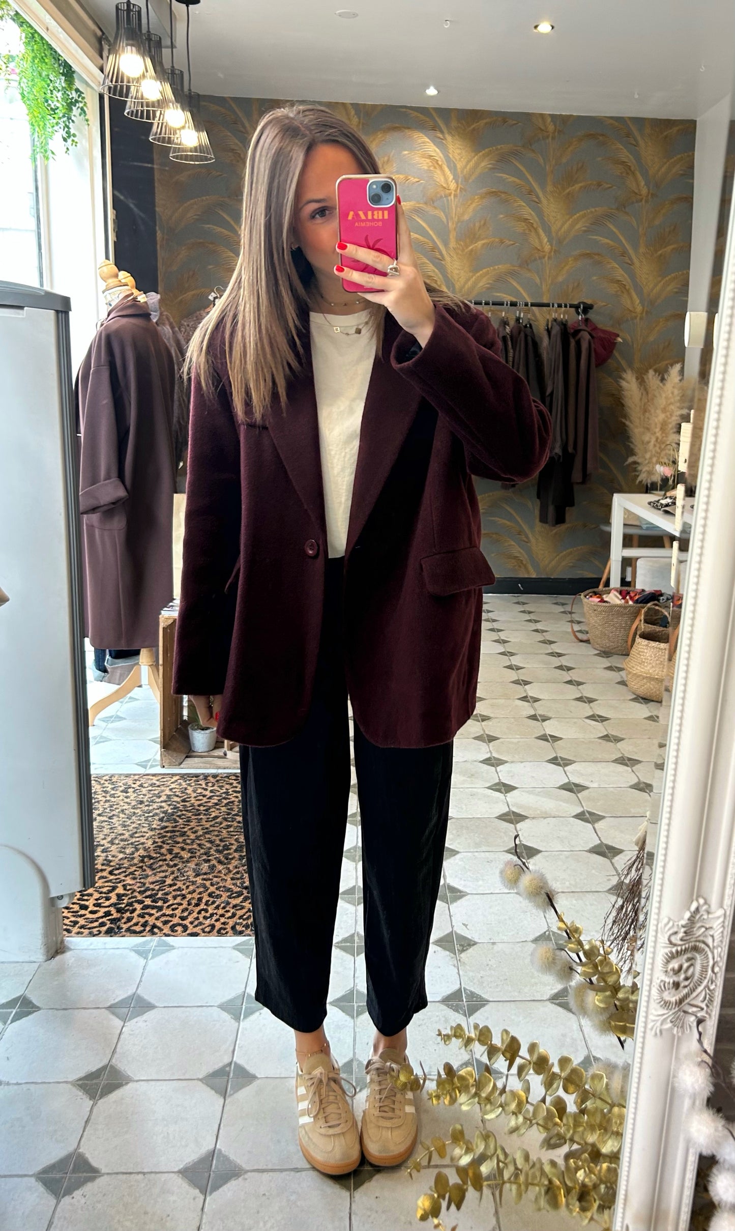 Pantalon Magique en toile effet jean gris - Johanna Paris