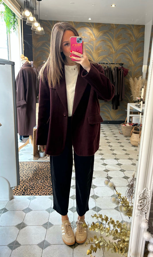 Pantalon Magique en toile effet jean gris - Johanna Paris