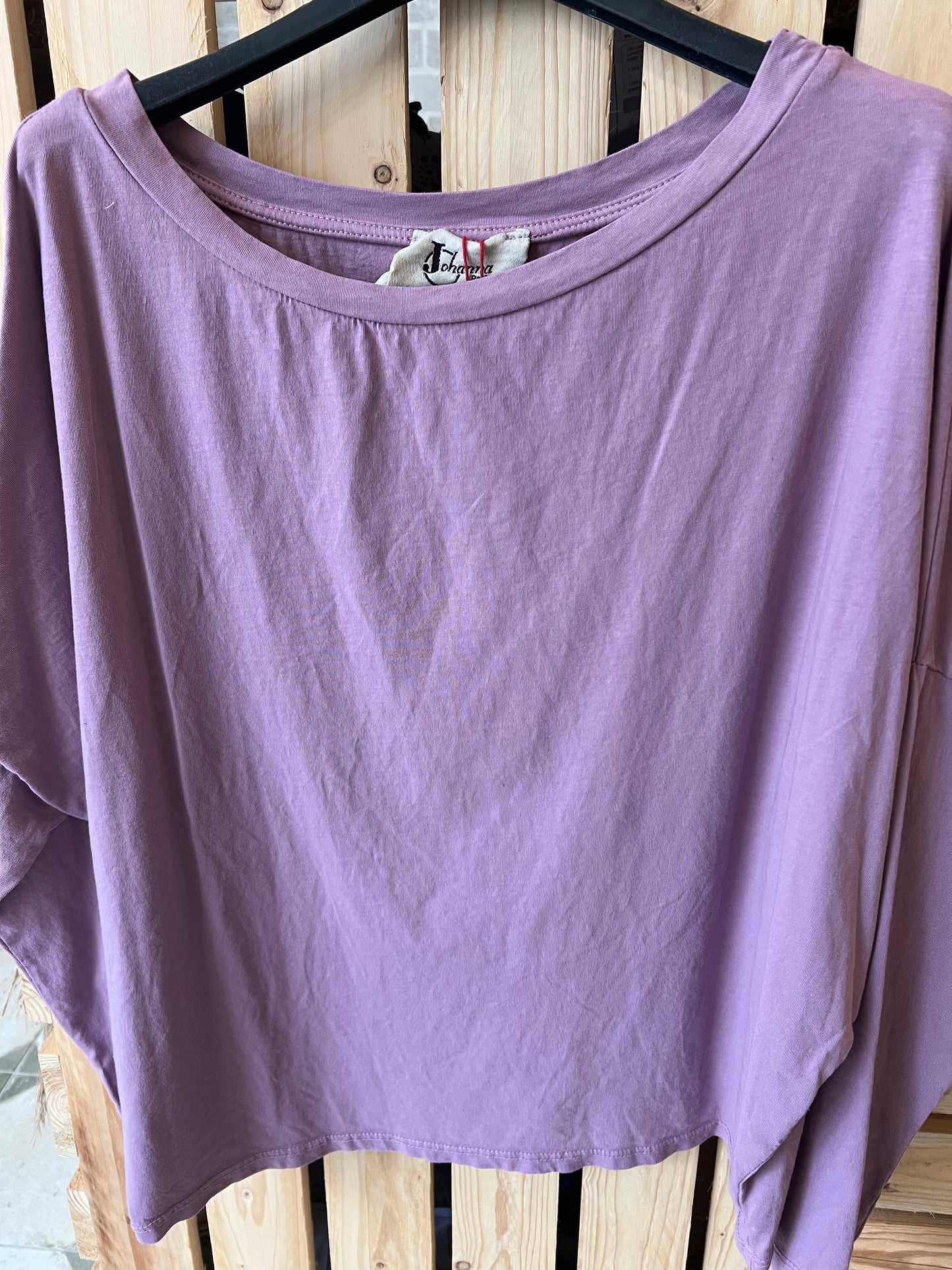 T-Shirt Col Bateau parme - Johanna Paris