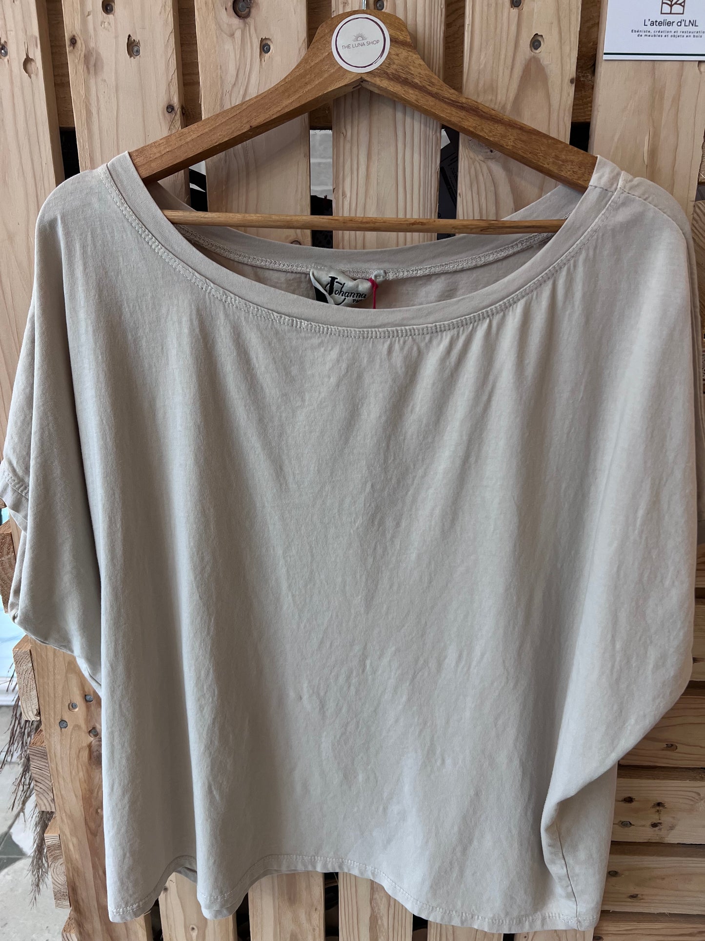 T-Shirt beige  manches courtes - Johanna Paris
