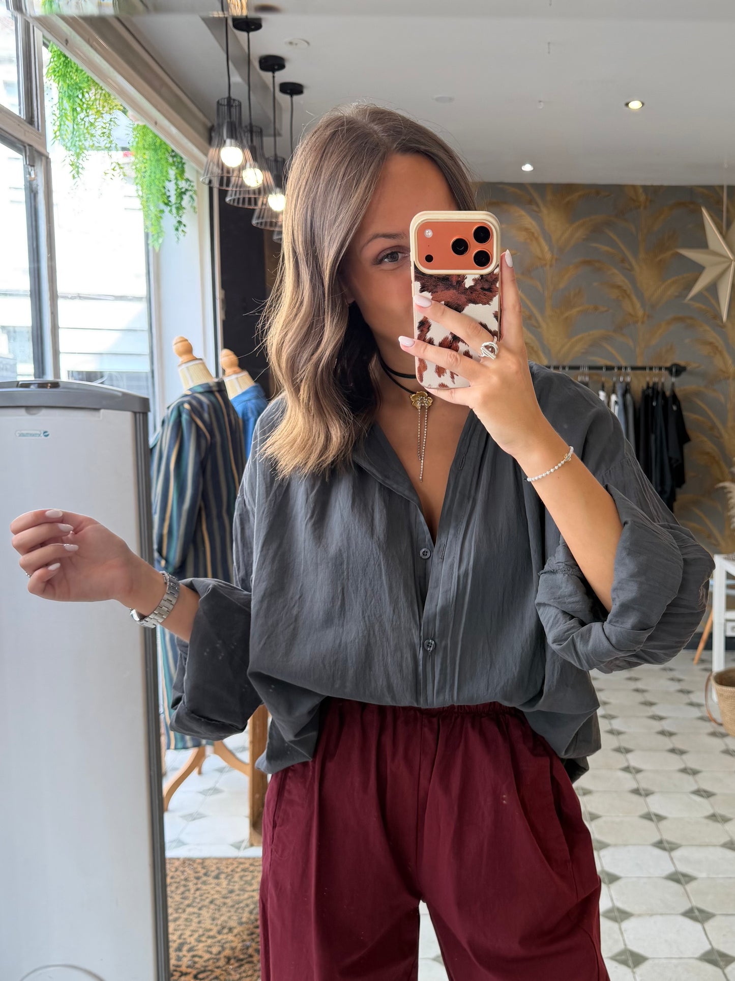 Chemise Clémentine grise - Johanna Paris
