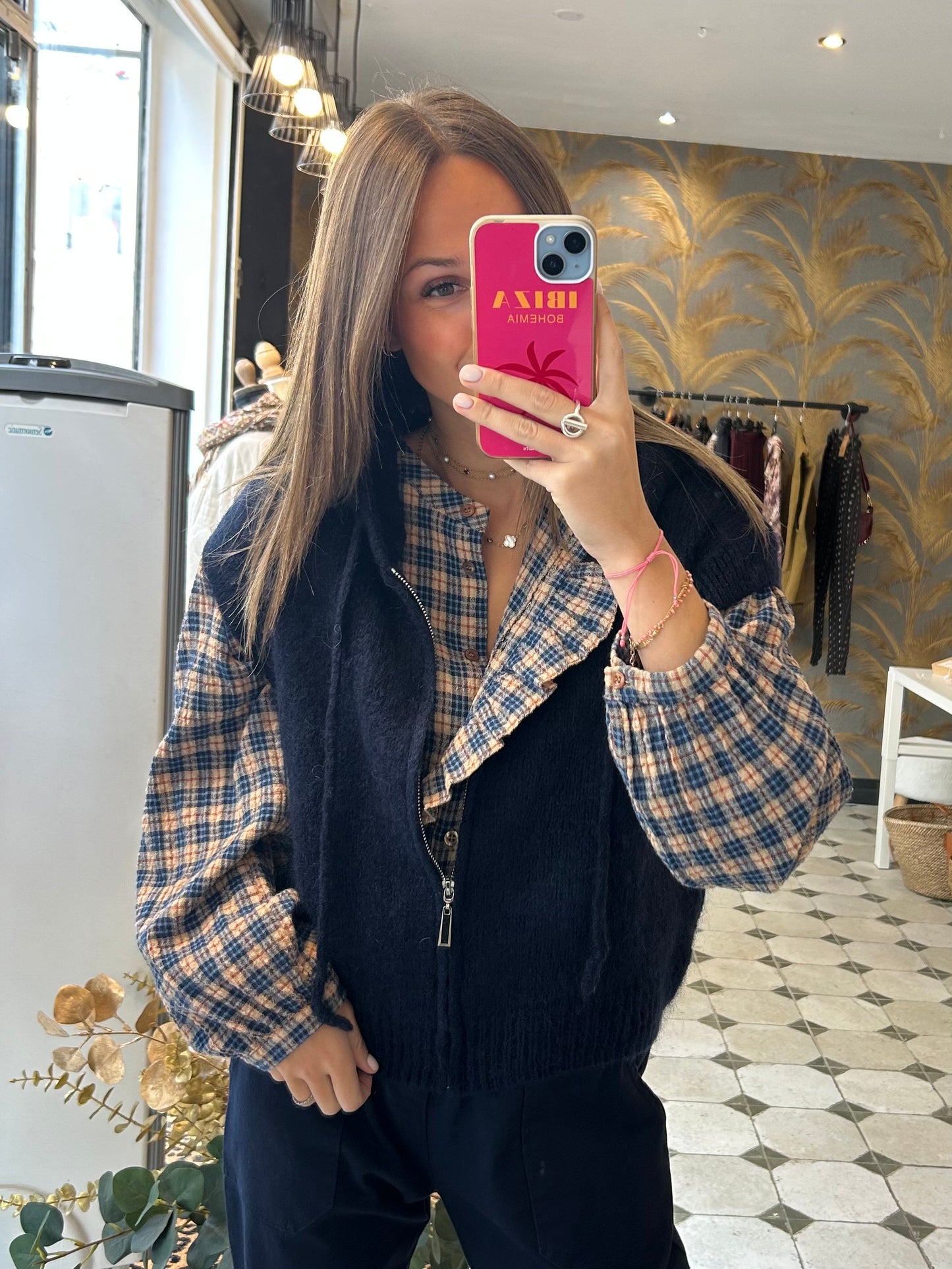 Pull sans manches Robin bleu marine - Johanna Paris