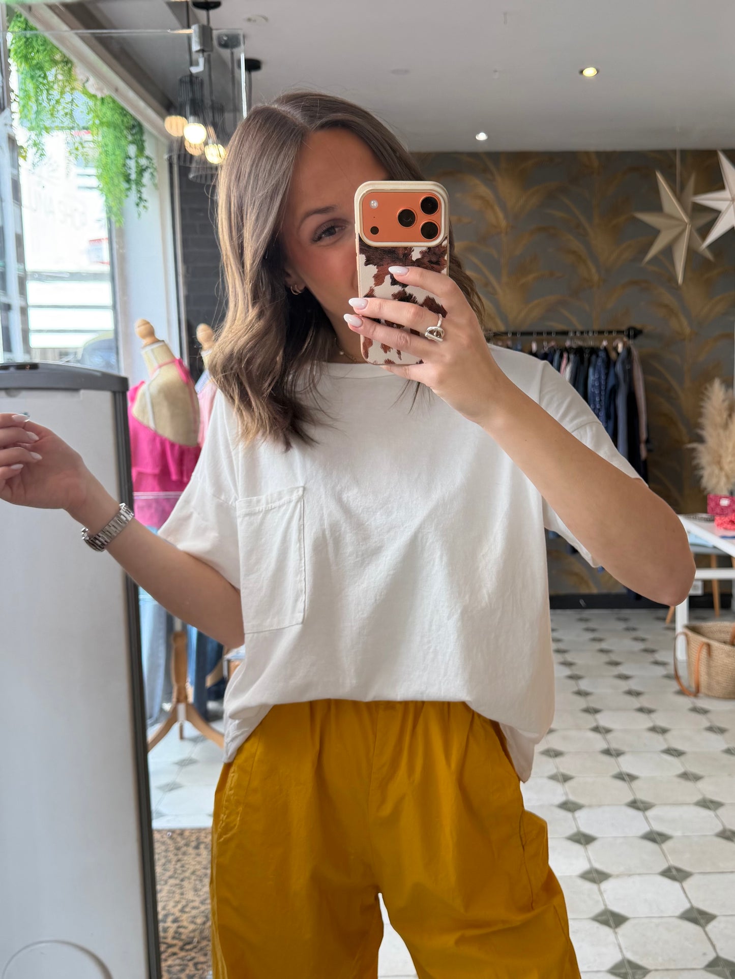 T-Shirt avec poche blanc - Johanna Paris