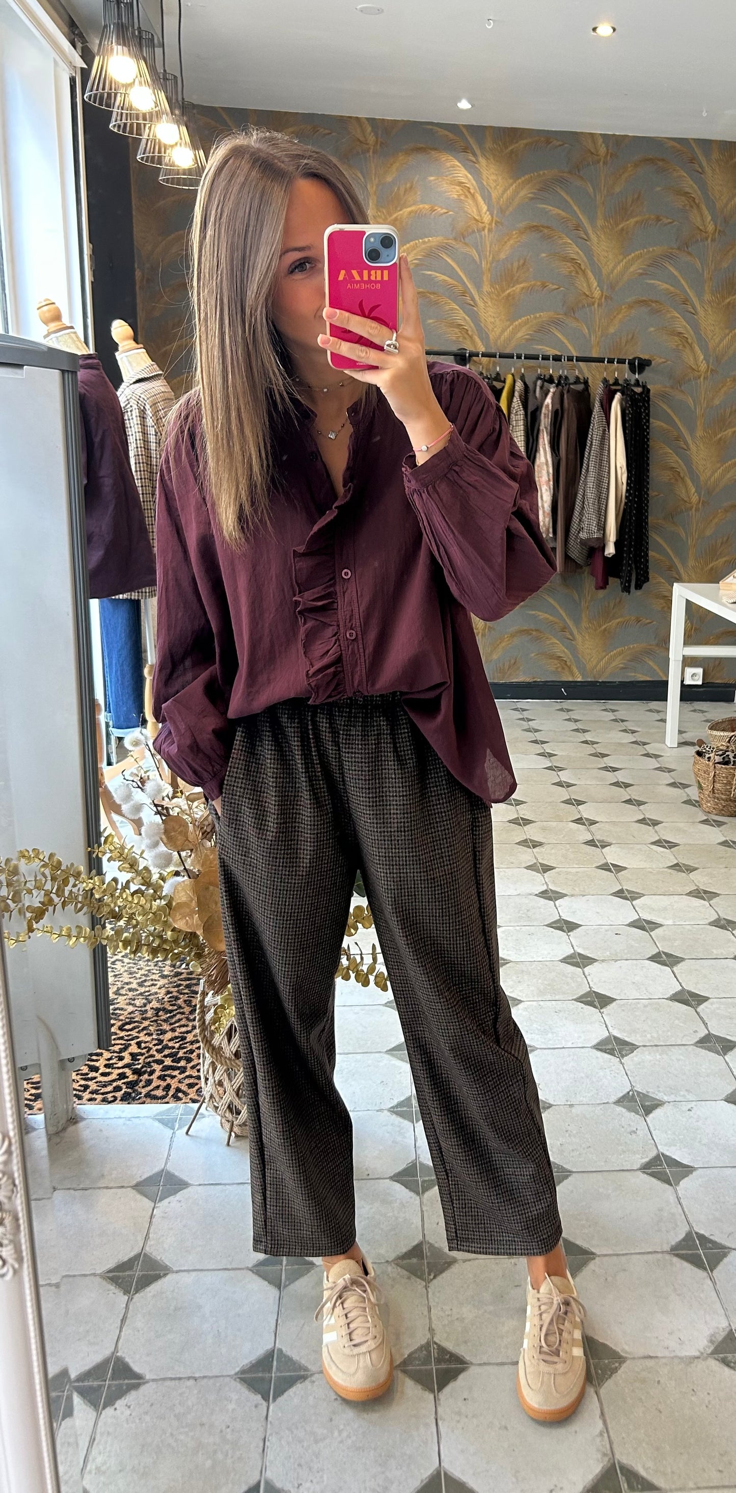 Pantalon Magique motif pied-de-poule - Johanna Paris