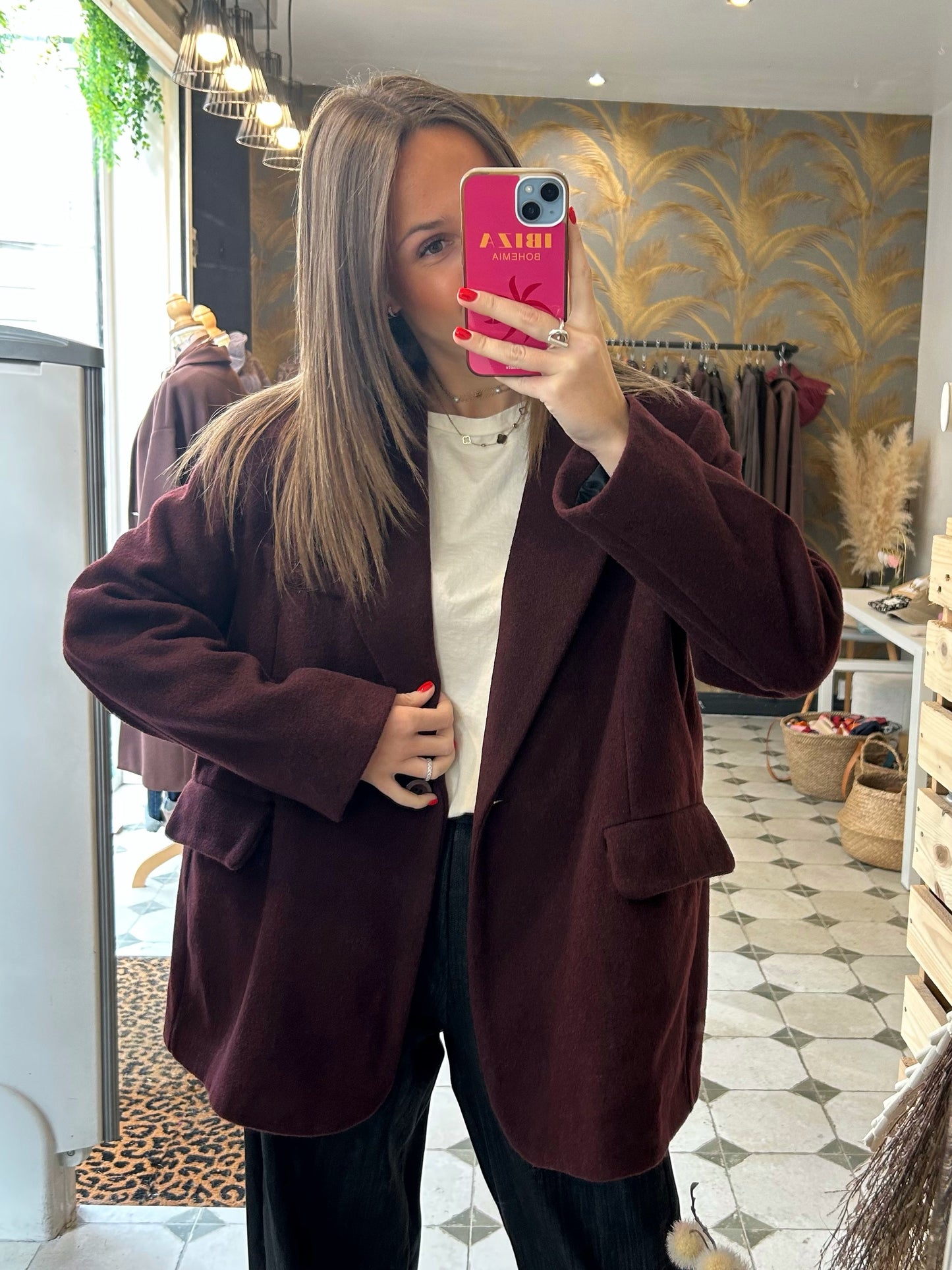 Blazer en laine bordeaux - Johanna Paris