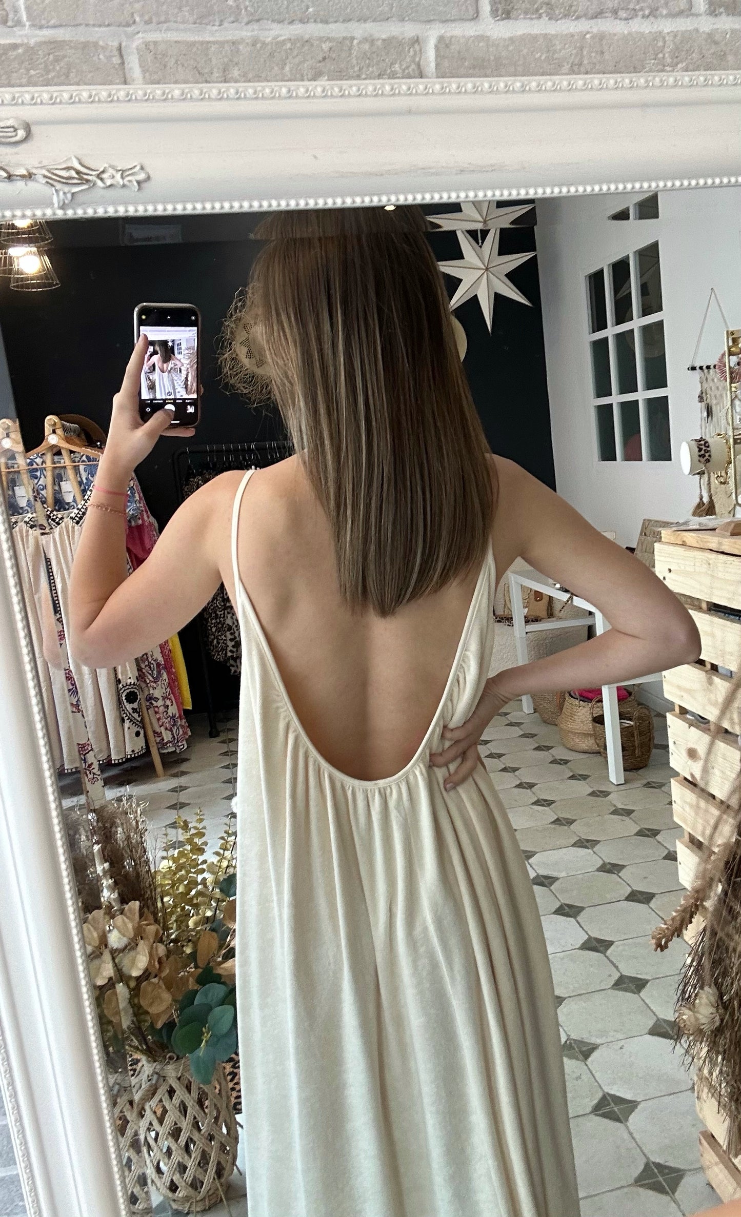 Robe en éponge Clothilde écrue - Johanna Paris