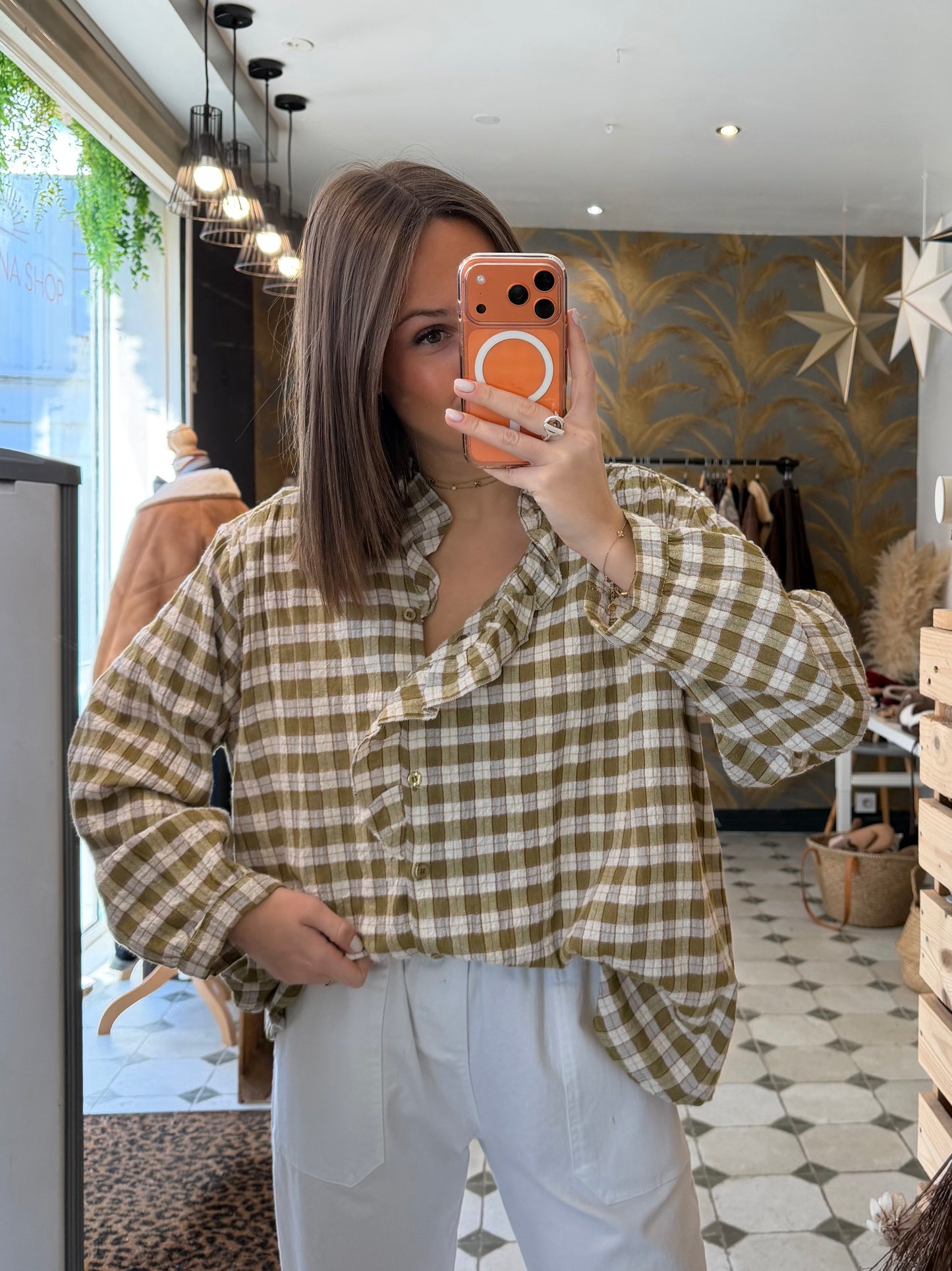 Chemise Amandine verte - Johanna Paris
