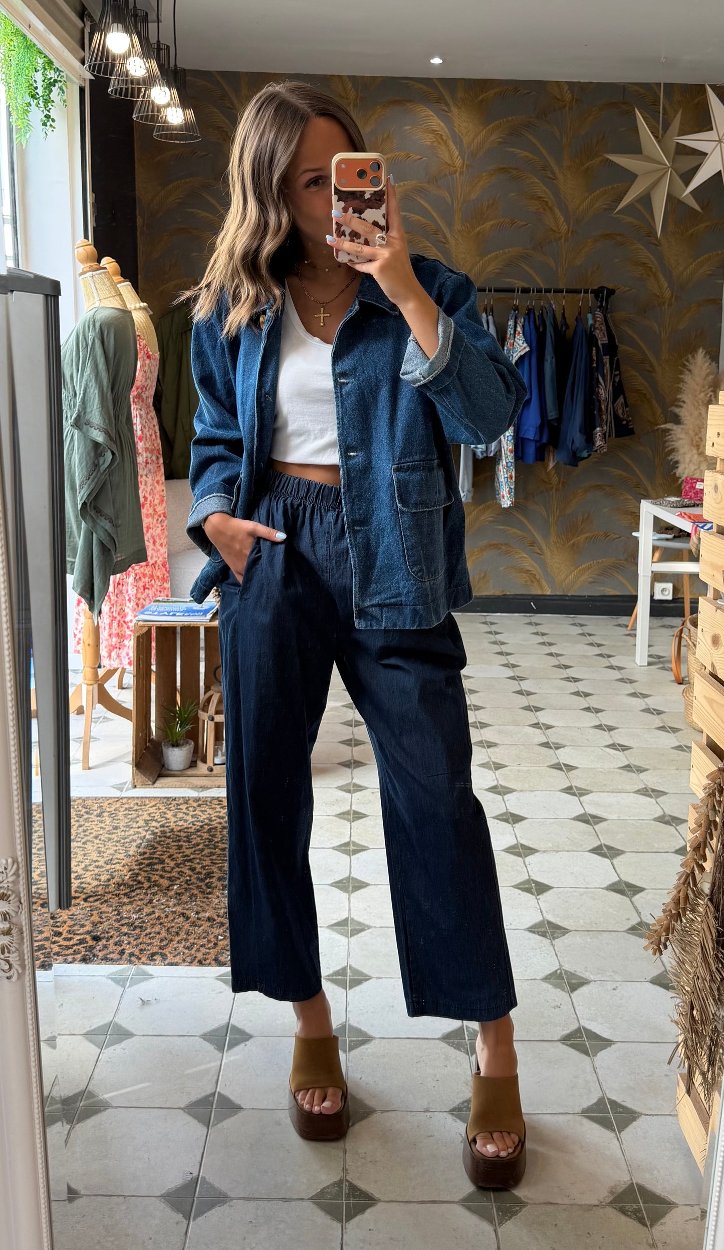 Veste en jean avec des poches - Johanna Paris