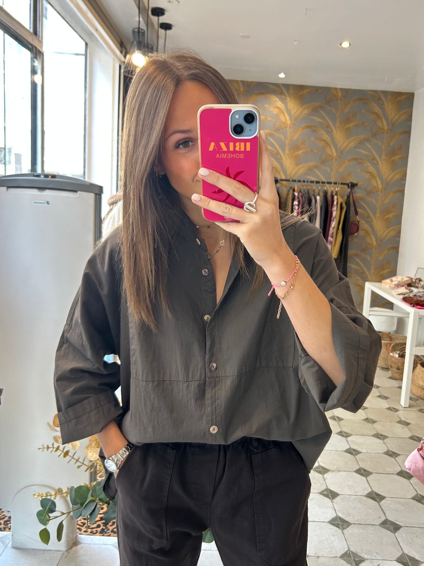Chemise Ciara chocolat - Johanna Paris