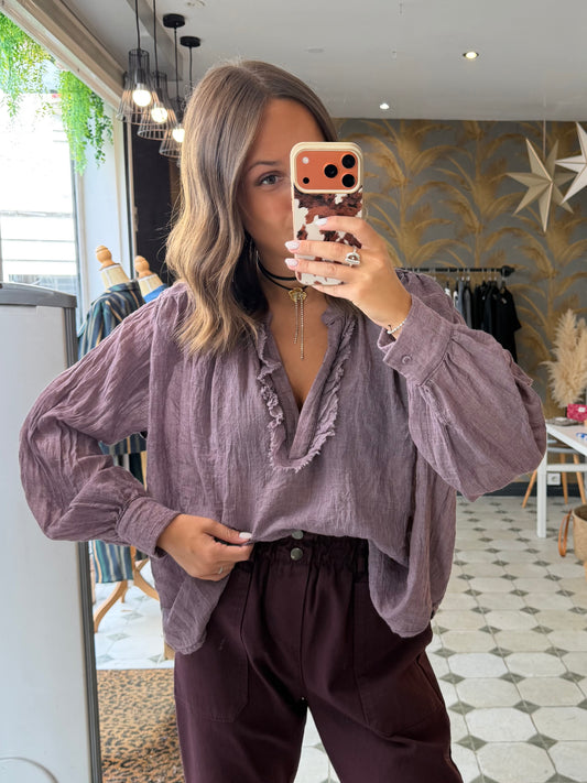 Blouse ML Aria prune - Johanna Paris