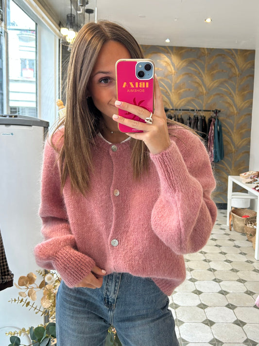 Gilet en laine rose - Johanna Paris