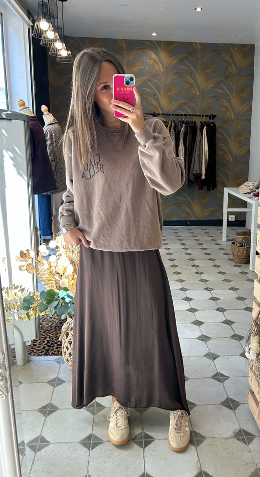 Jupe Montaine chocolat - Johanna Paris
