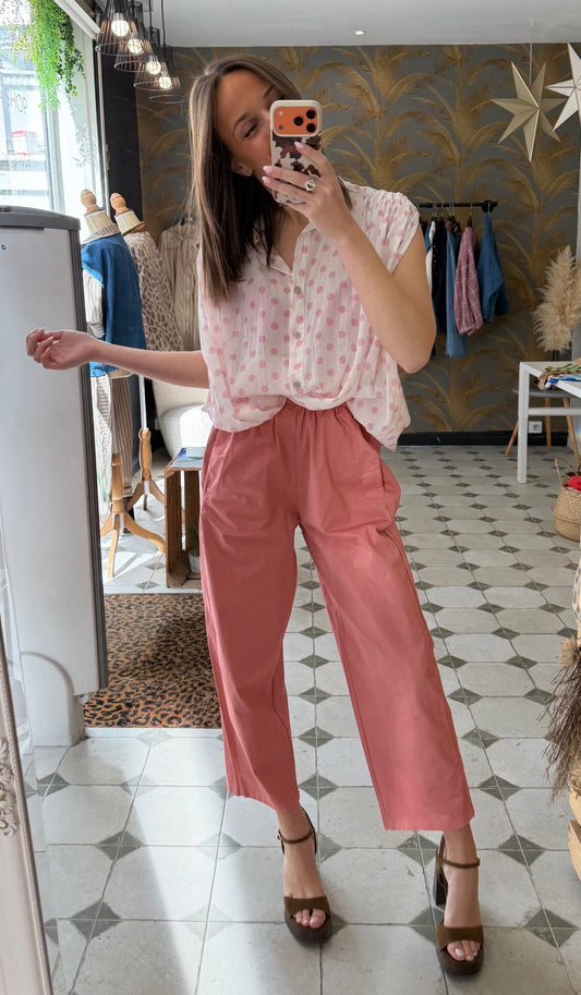 Pantalon Magique rose saumon - Johanna Paris