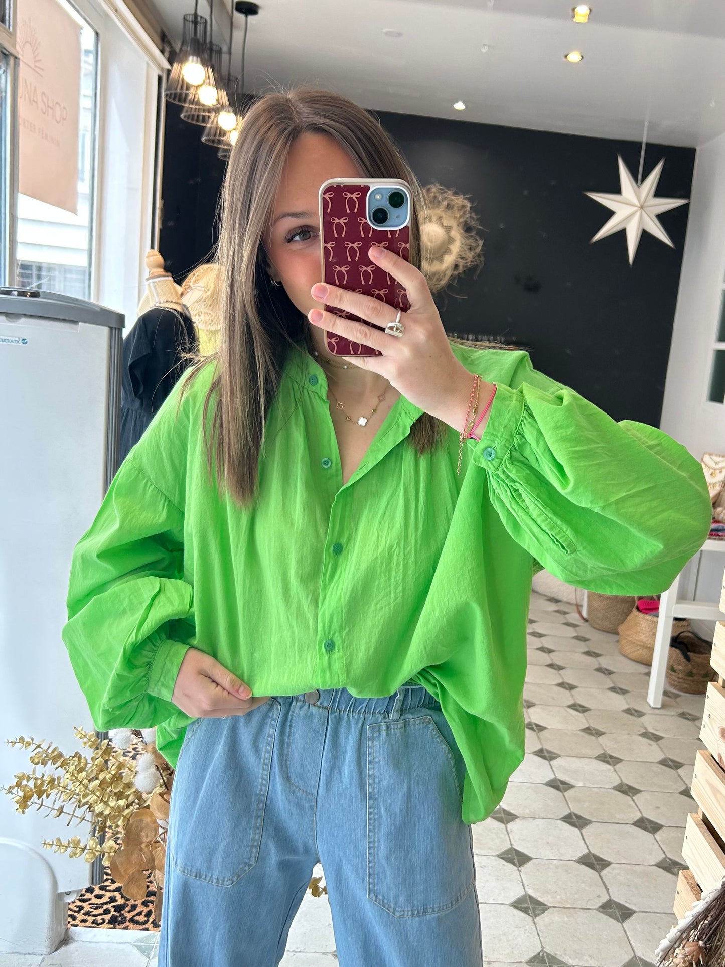 Chemise Clémentine verte - Johanna Paris