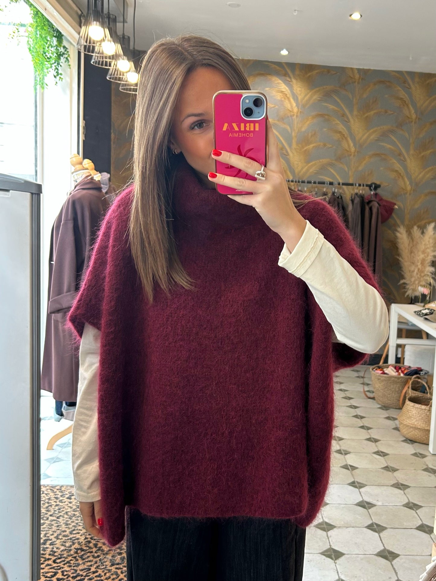 Pull Hugo bordeaux