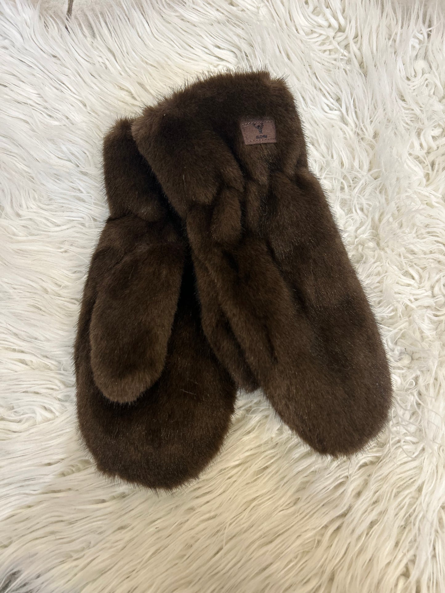Moufles en fourrure - chocolat