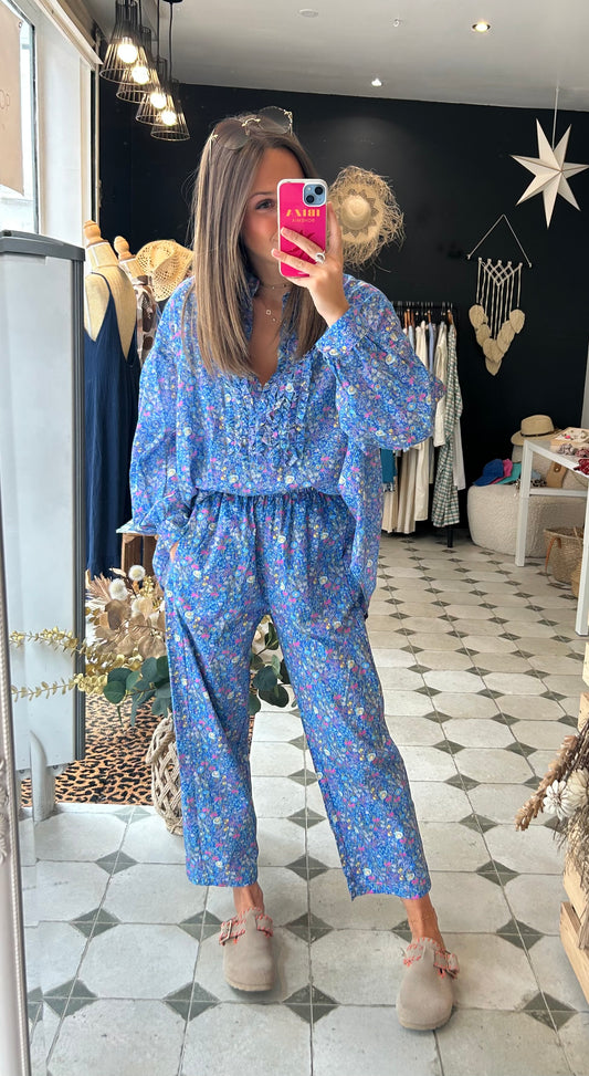 Pantalon Ama bleu - Johanna Paris
